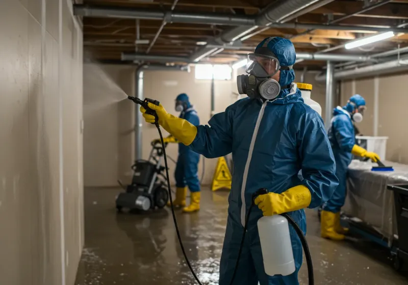 Basement Sanitization and Antimicrobial Treatment process in DeKalb County, GA