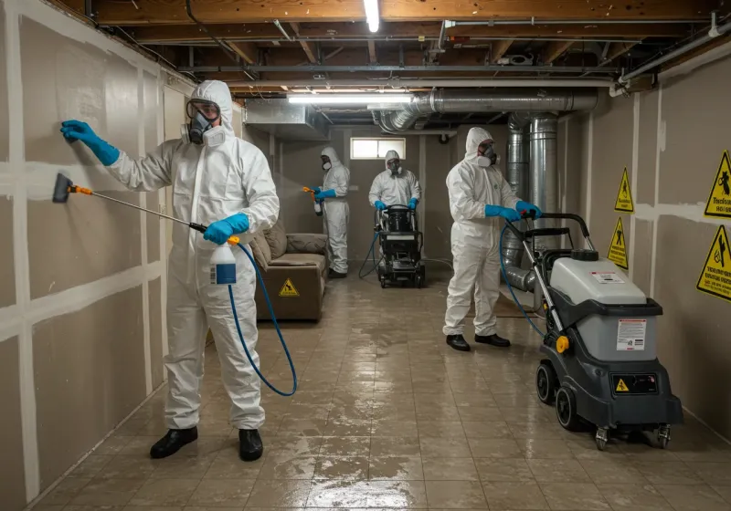 Basement Moisture Removal and Structural Drying process in DeKalb County, GA